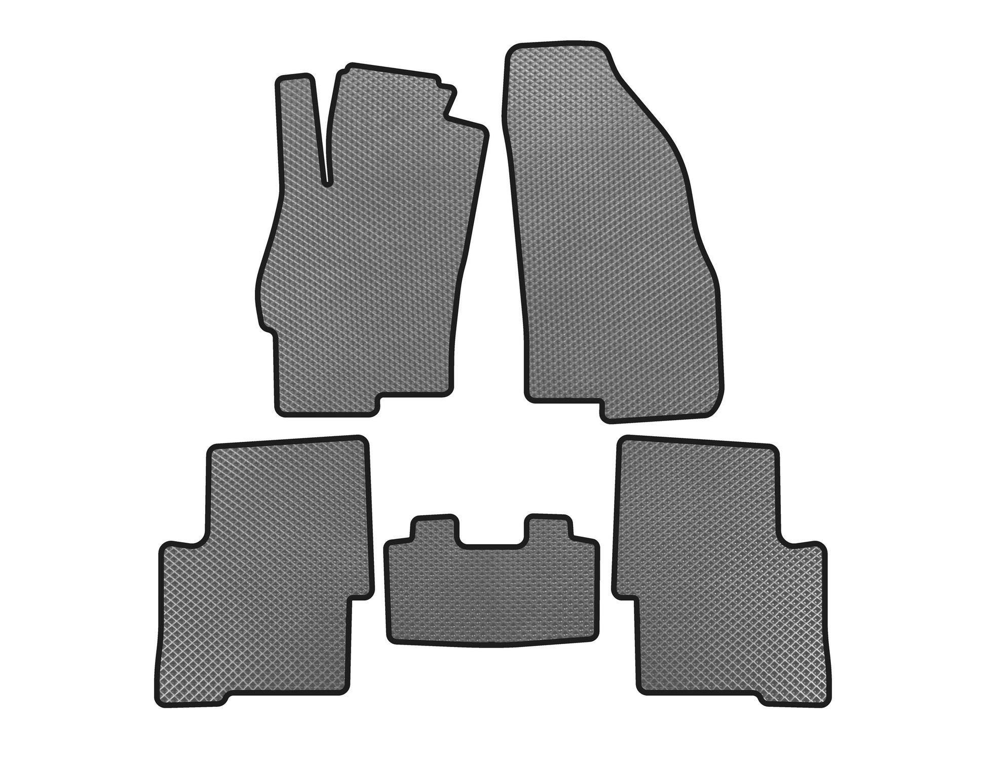 EVA Floor Mats (SD, Gray) for Fiat Linea 2006-2018 - image 1
