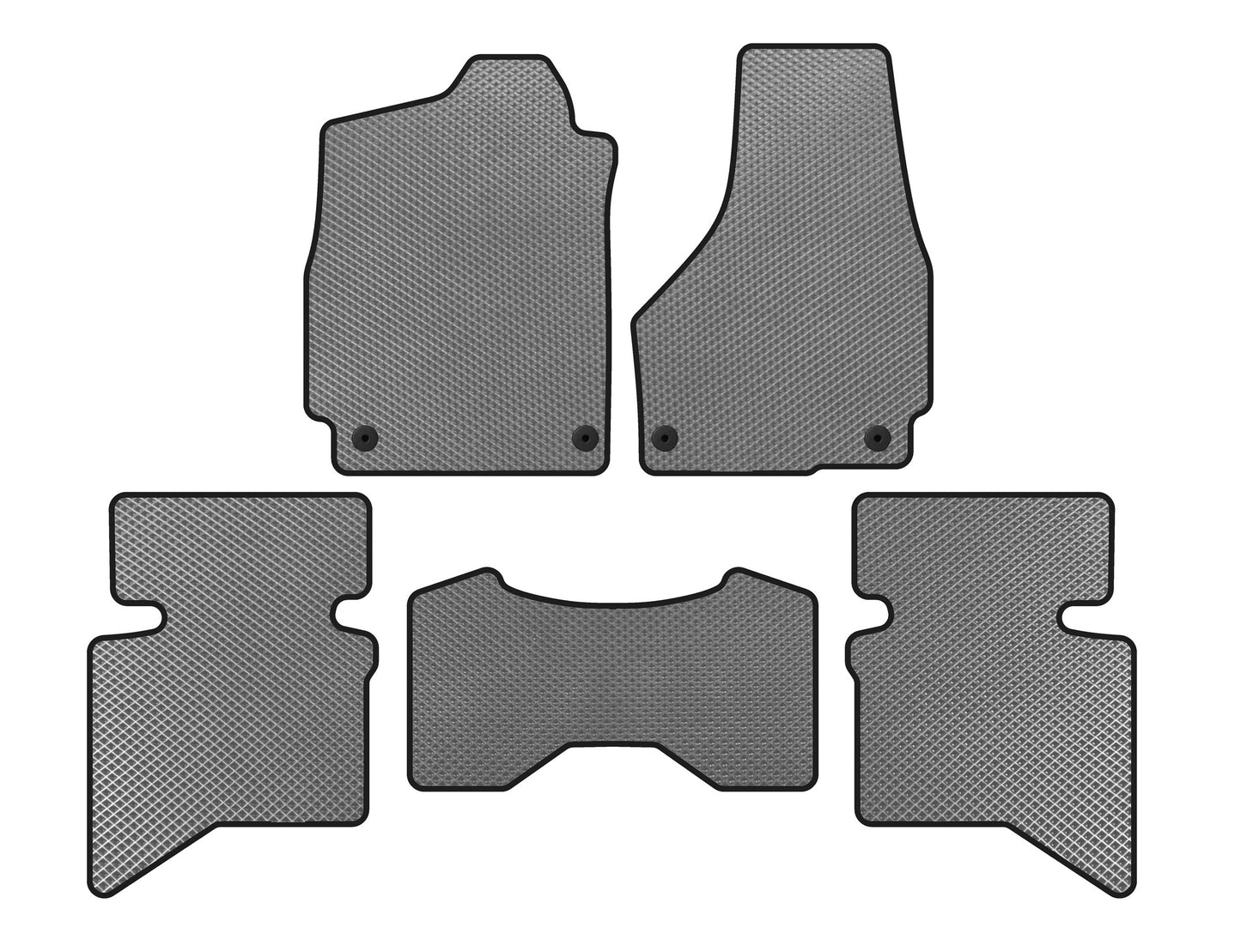 EVA Floor Mats (2009+, 5-Seater/Double Cab, Gray) for Dodge RAM (DS/DJ/D2) 2009–2024 - image 1