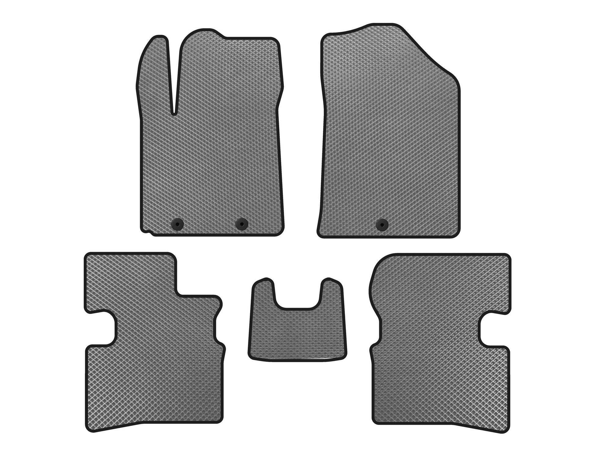 EVA Floor Mats (2009-2011, HB, Gray) for Kia Picanto 2004-2011 - image 1