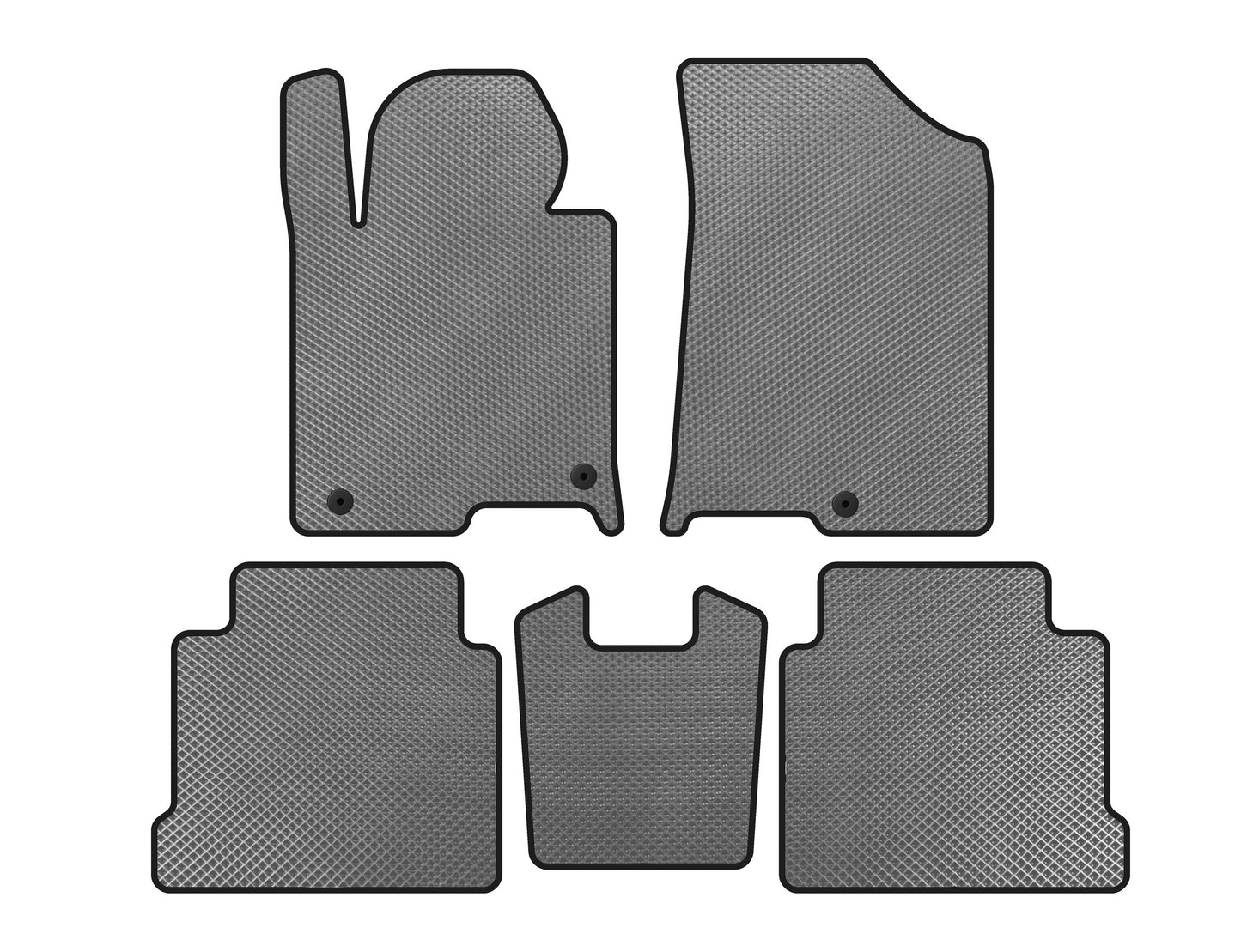 EVA Floor Mats (SD, Gray) for Hyundai Sonata LF 2014-2019 - image 1