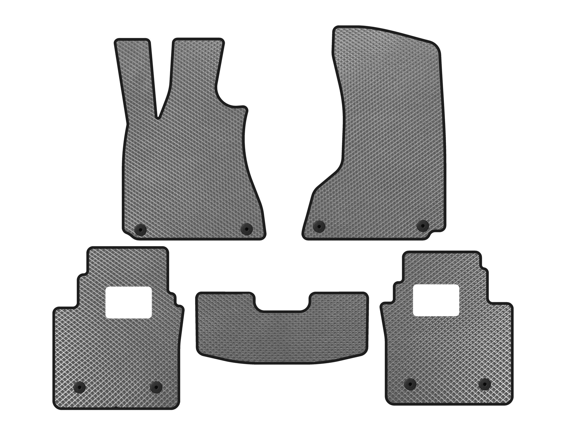 EVA Floor Mats (SD, Gray) for Maserati Quattroporte 2013-2023 - image 1