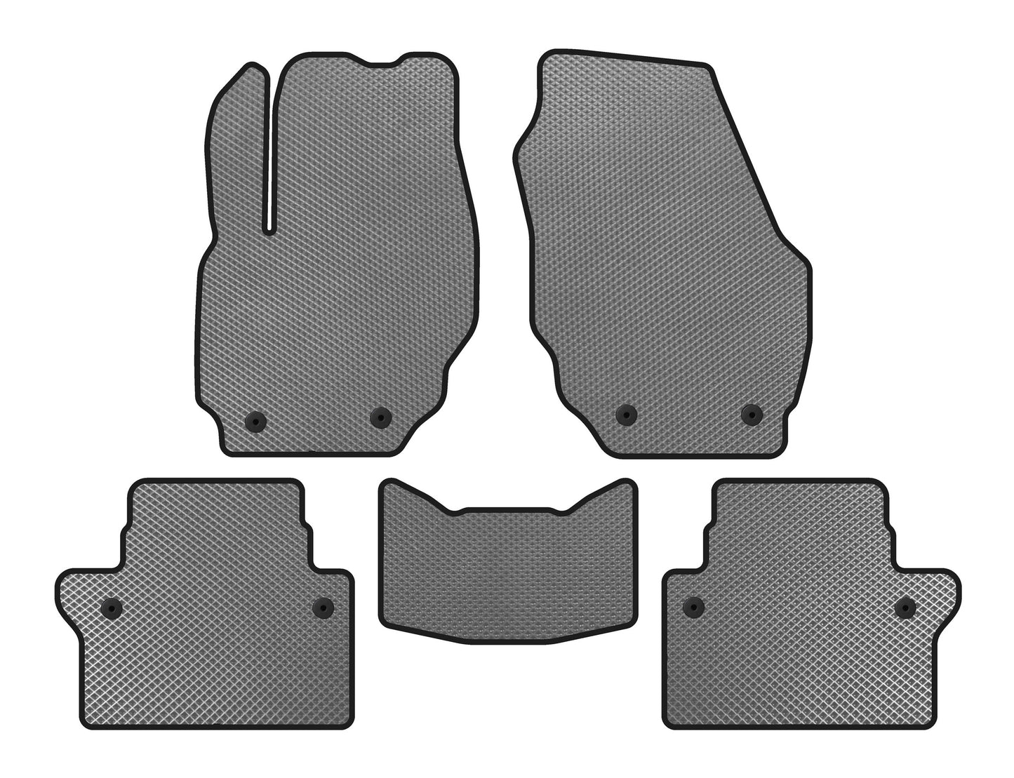 EVA Floor Mats (Gray) for Volvo S80 2006-2016 - image 1