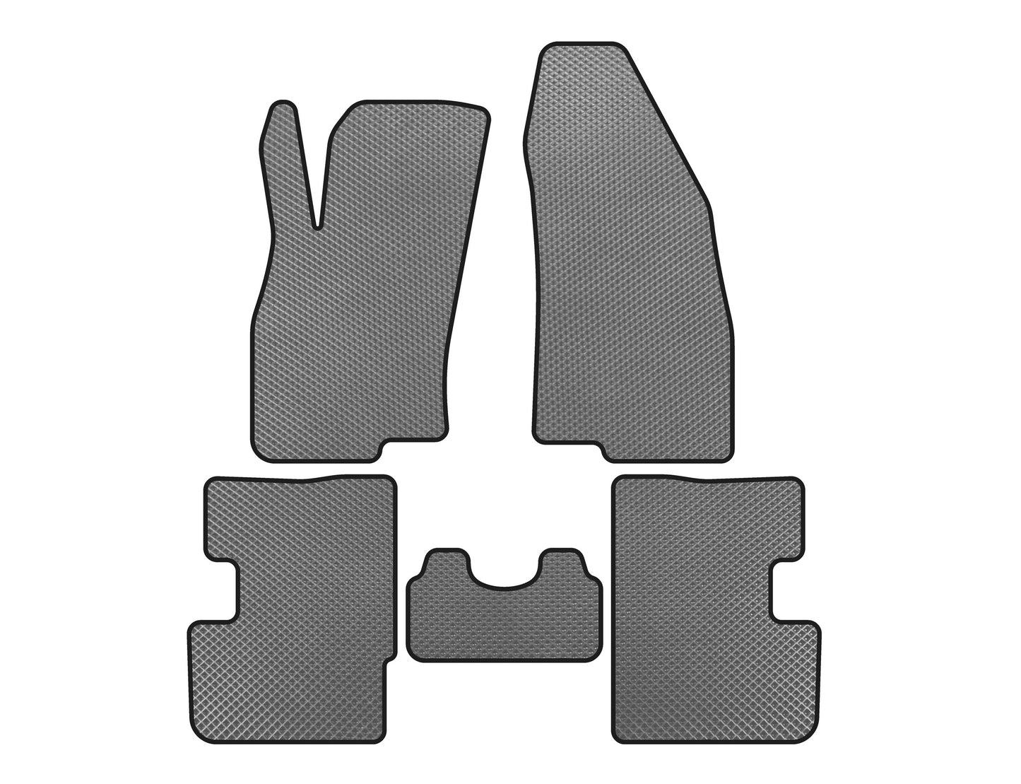 EVA Floor Mats (2011-2018, HB, 3-Door, Gray) for Fiat Punto Grande/EVO 2006-2018 - image 1