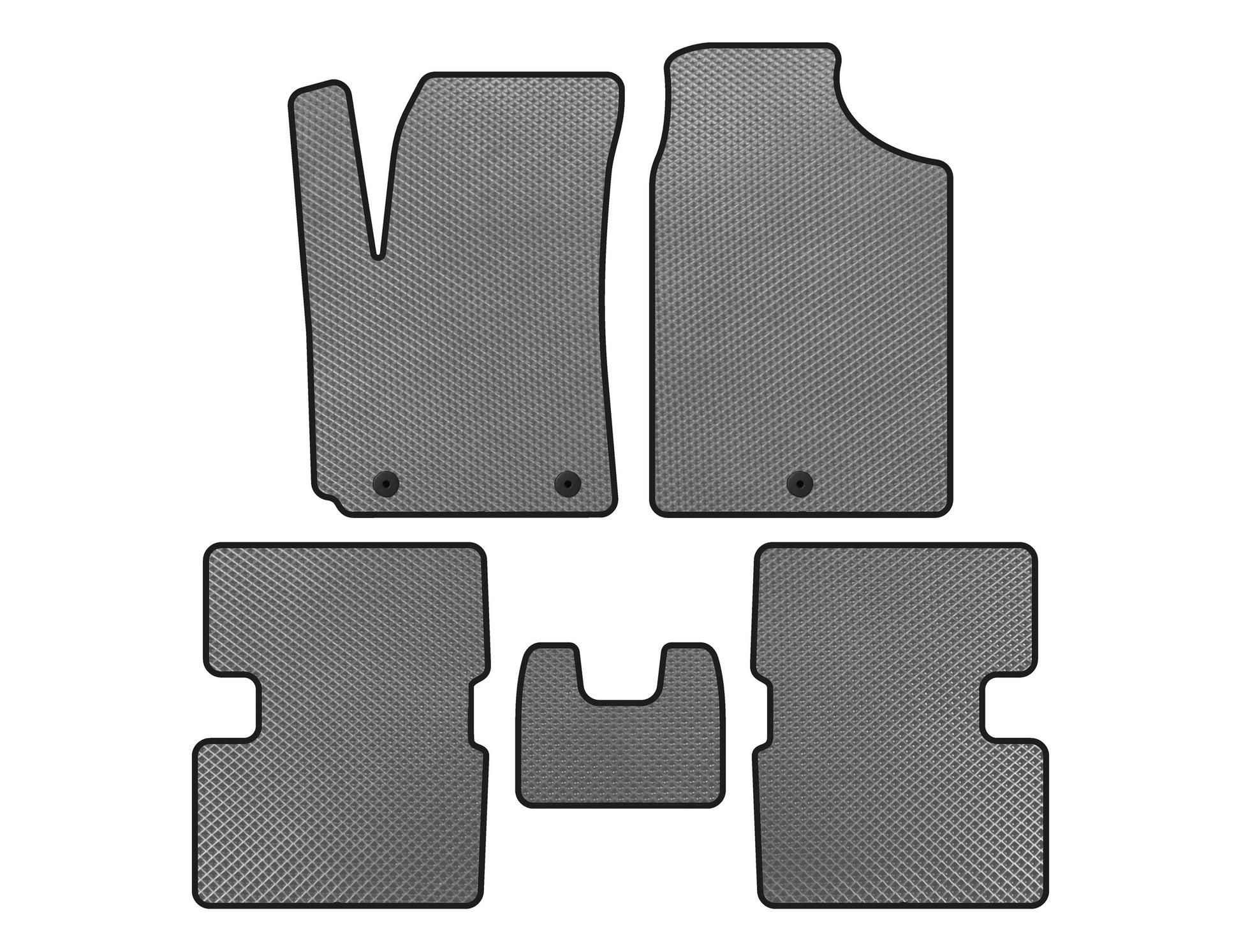 EVA Floor Mats (HB, Gray) for Kia Picanto 2016- - image 1