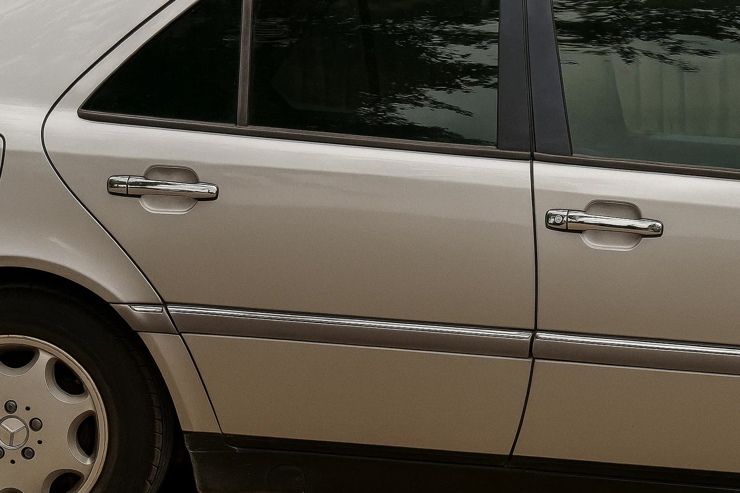 Chrome Door Handle Covers (4 pcs, Stainless Steel) for Mercedes C-class W202 1993-2001 - image 2