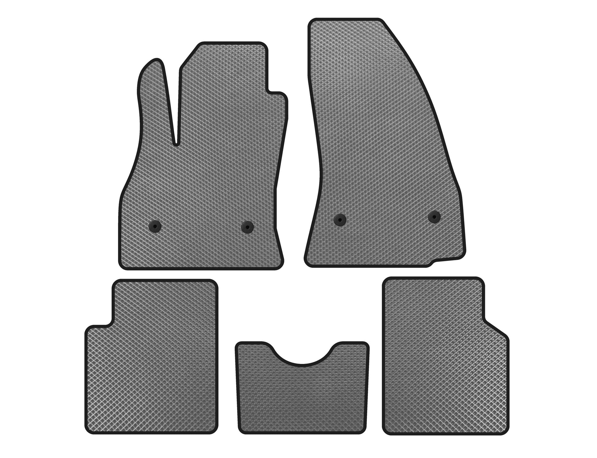 EVA Floor Mats (for 500L, Gray) for Fiat 500/500L 2013-2022 - image 1