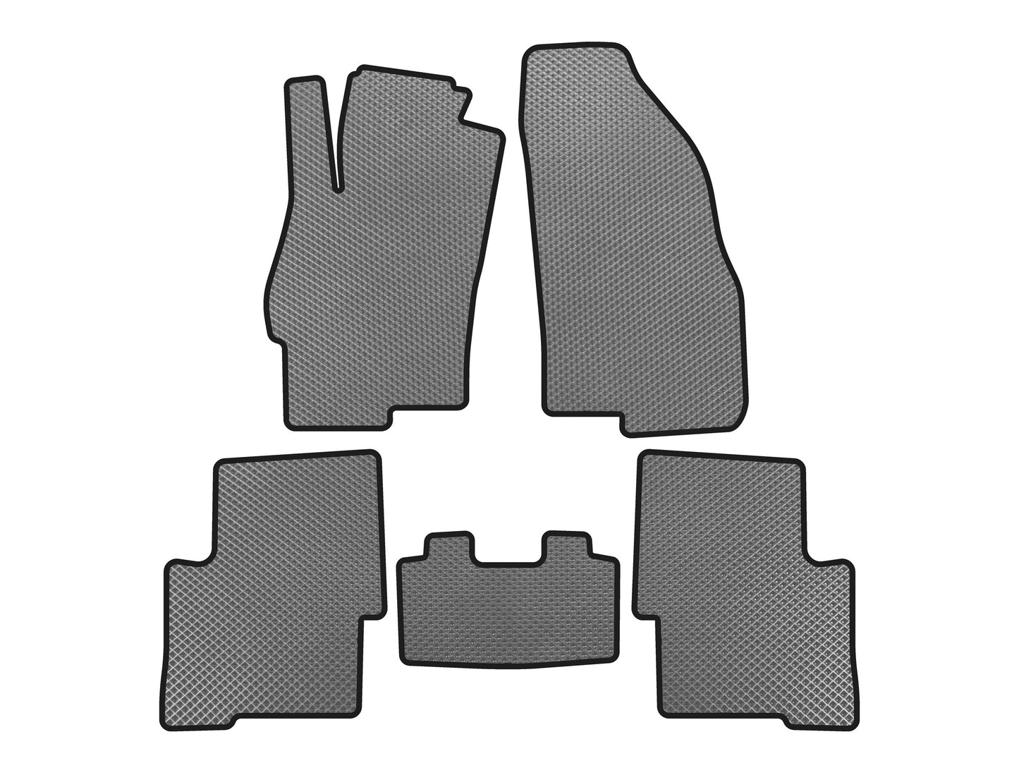EVA Floor Mats (SD, Gray) for Fiat Linea 2006-2018 - image 1