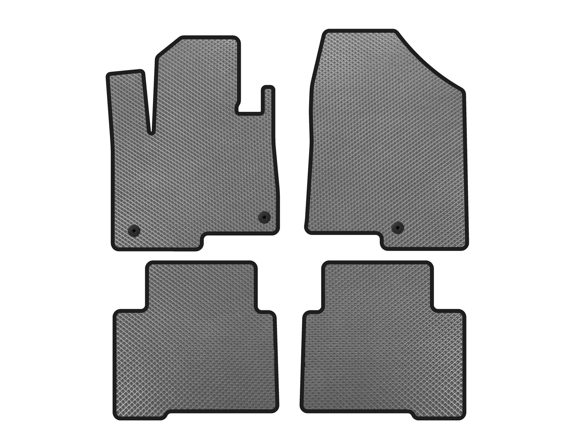 EVA Floor Mats (2 Rows, for Grand, Gray) for Hyundai Santa Fe 4 2018-2023 - image 1