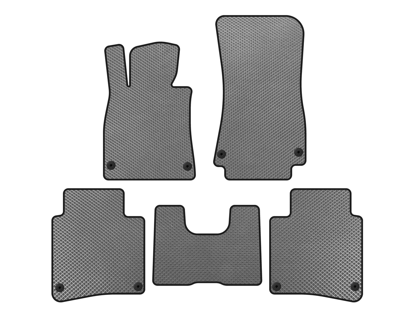 EVA Floor Mats (2017-2020, SD, Long Wheelbase, Gray) for Mercedes S-сlass W222 2013-2020 - image 1