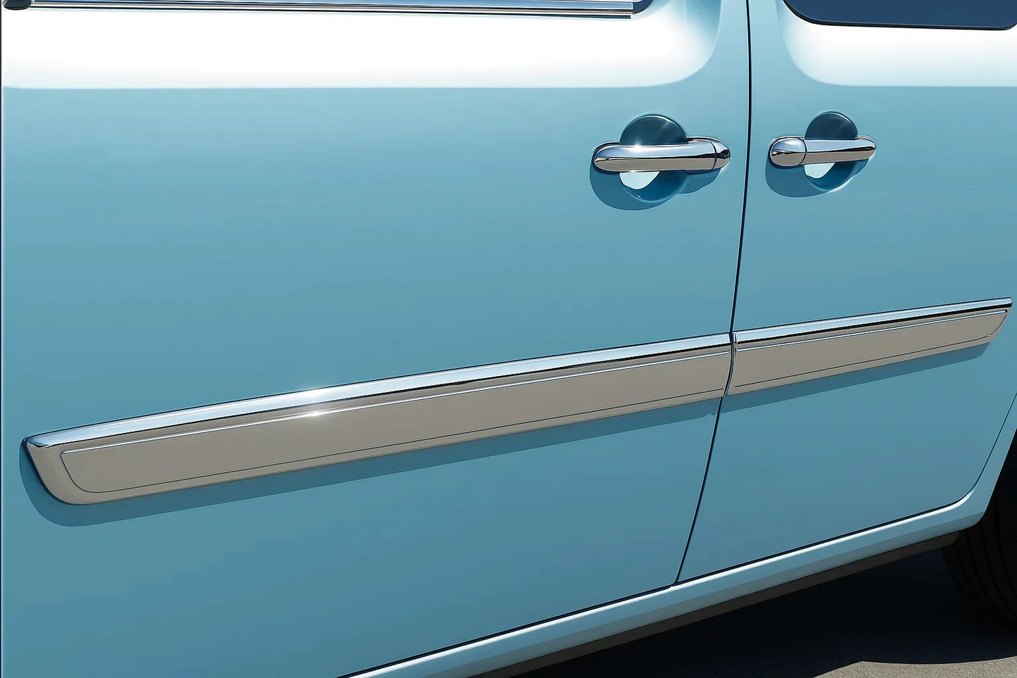 Stainless Steel Door Mouldings (2014↗, 4 pcs) for Renault Kangoo 2008-2020 - image 1