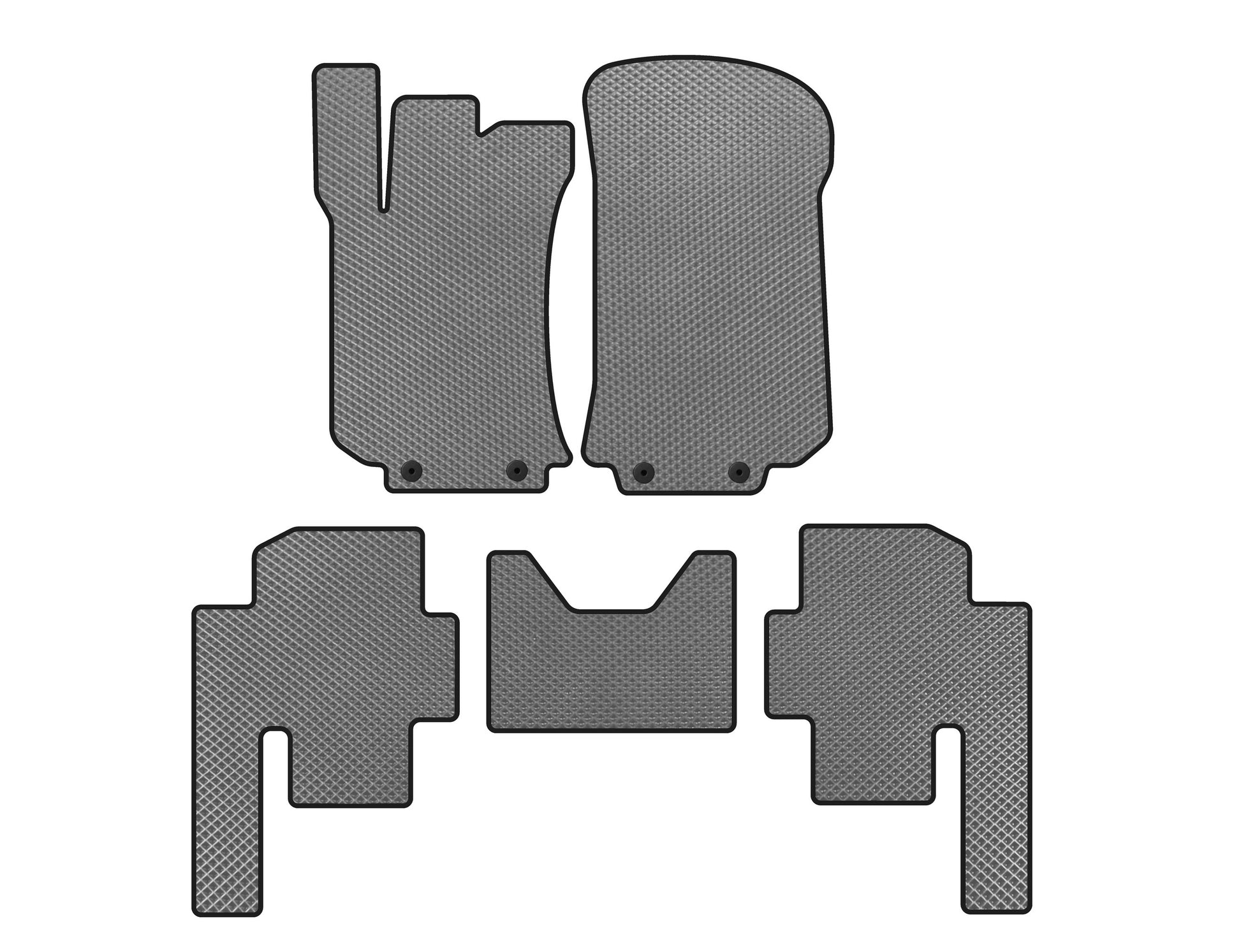 EVA Floor Mats (2 Rows, Gray) for Mercedes R-class W251 2005-2017 - image 1