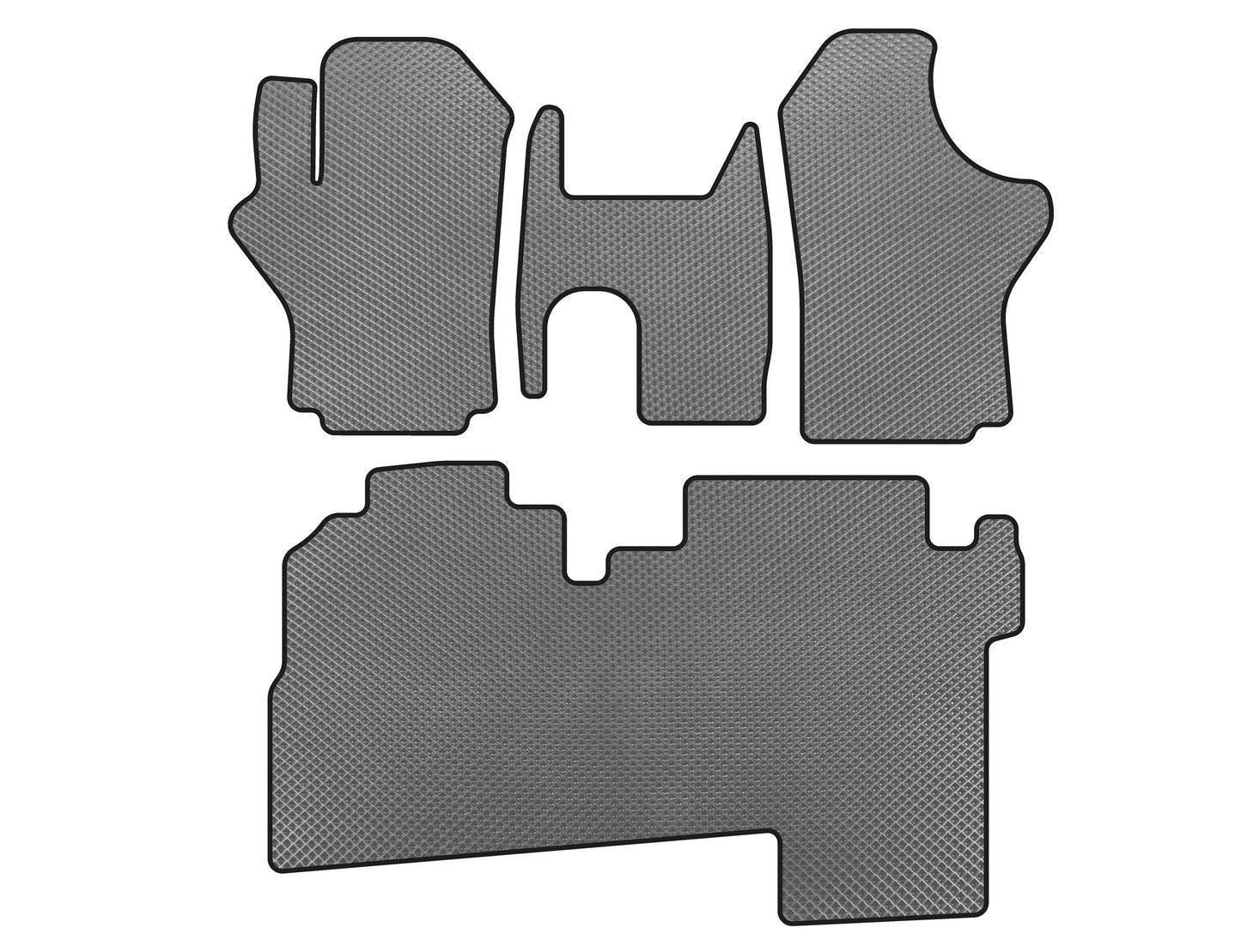 EVA Floor Mats (2004-2007, 2 Rows, 8-Seater, Grey) for Hyundai H200, H1, Starex 1998-2007 - image 1