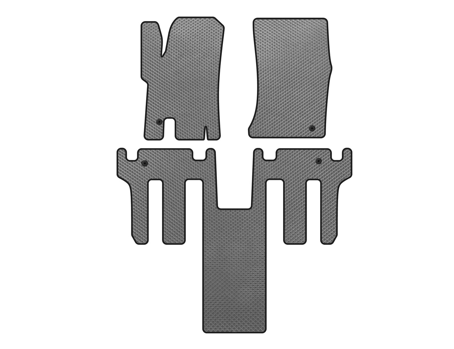 EVA Floor Mats (2 Rows, Gray) for Ssang Yong Rodius - image 1
