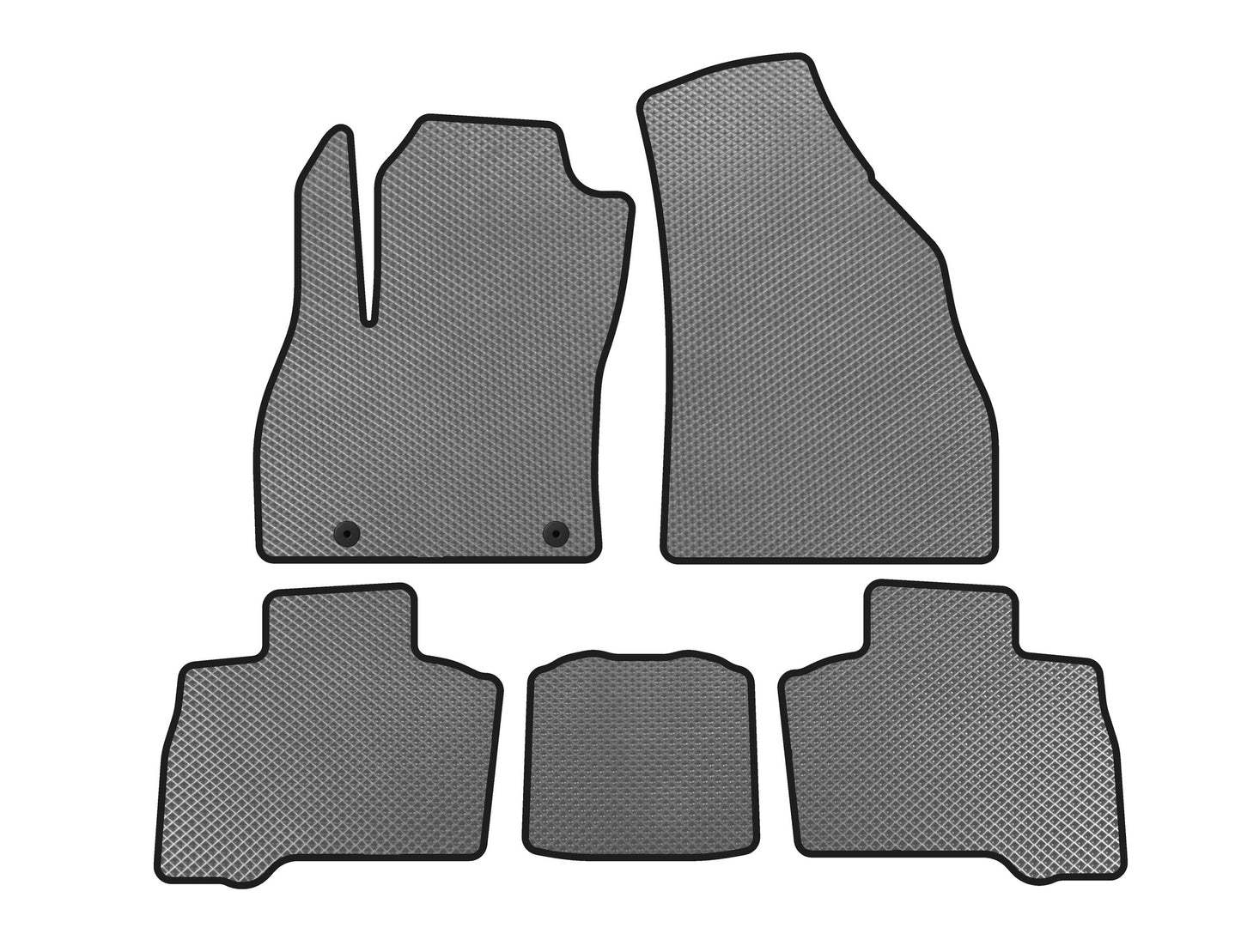 EVA Floor Mats (for Qubo, 2016+, Gray) for Fiat Fiorino/Qubo 2008-2024 - image 1