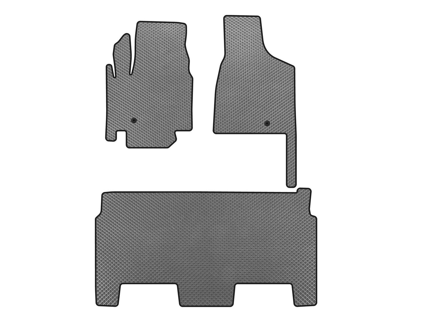 EVA Floor Mats (2008-2020, 8-Seater/Trim SXT, Gray) for Dodge Grand Caravan V 2008-2020 - image 1