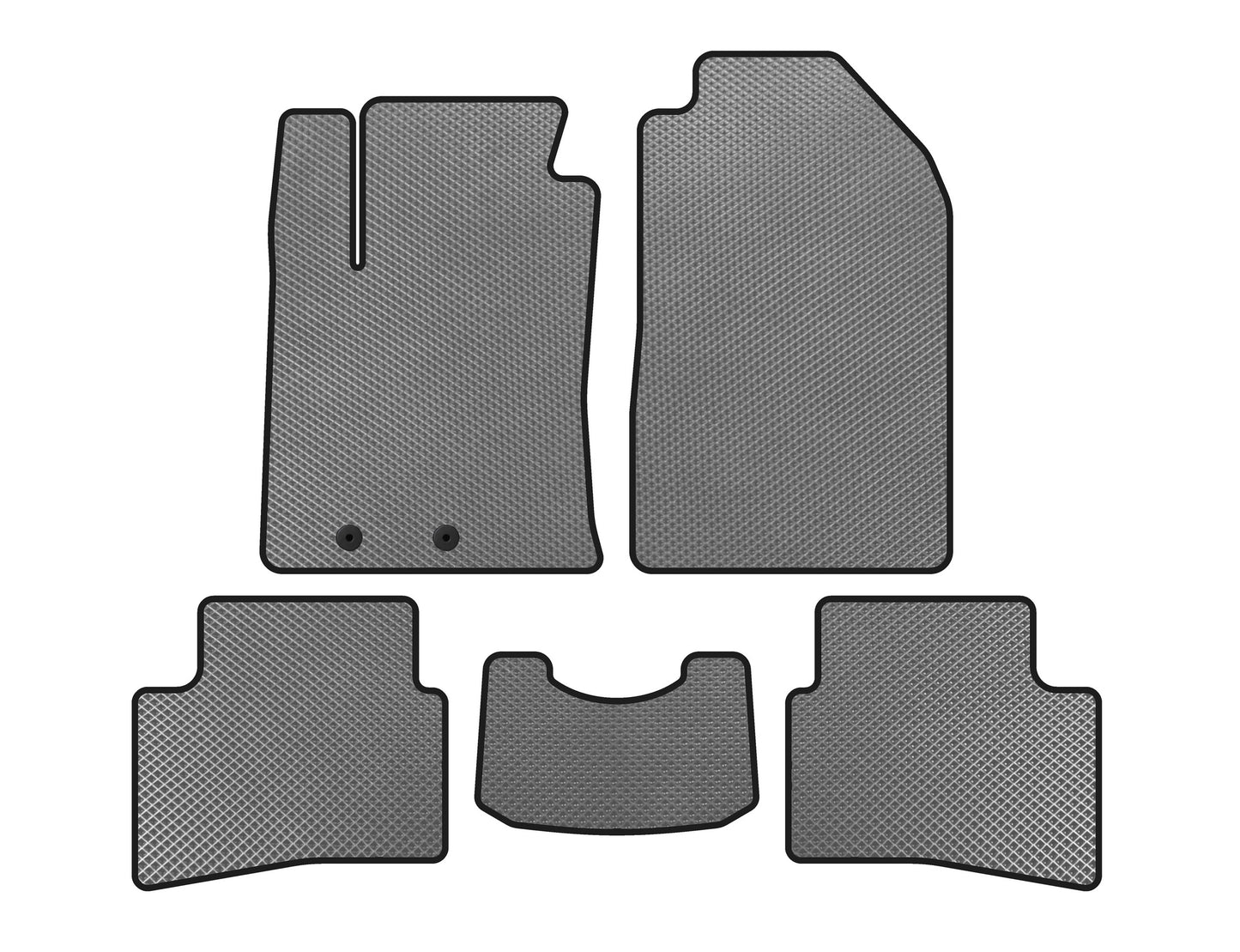 EVA Floor Mats (2017-2019, Gray) for Kia Stonic 2017- - image 1