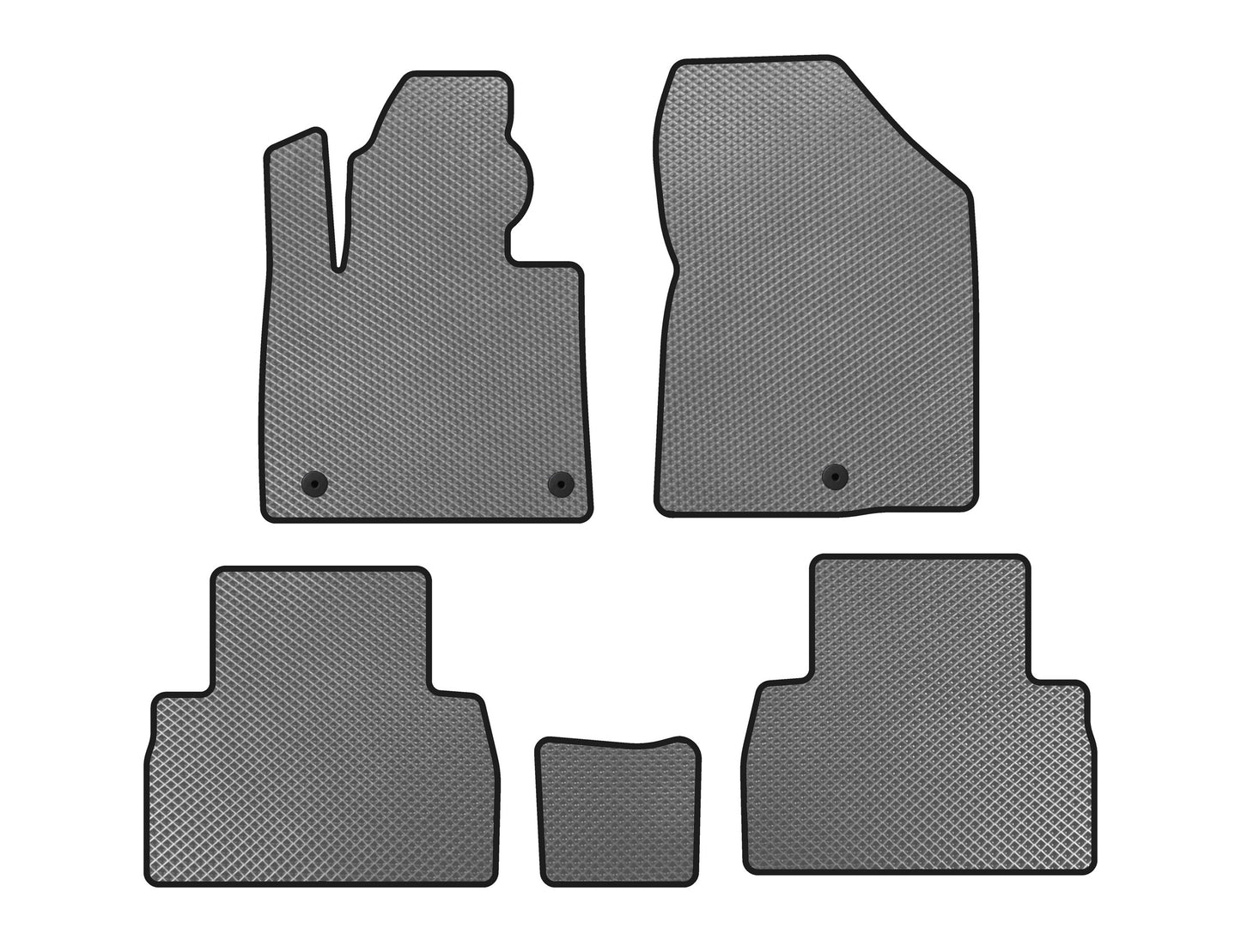 EVA Floor Mats (2018-2020, Gray) for Hyundai Santa Fe 4 2018-2023 - image 1