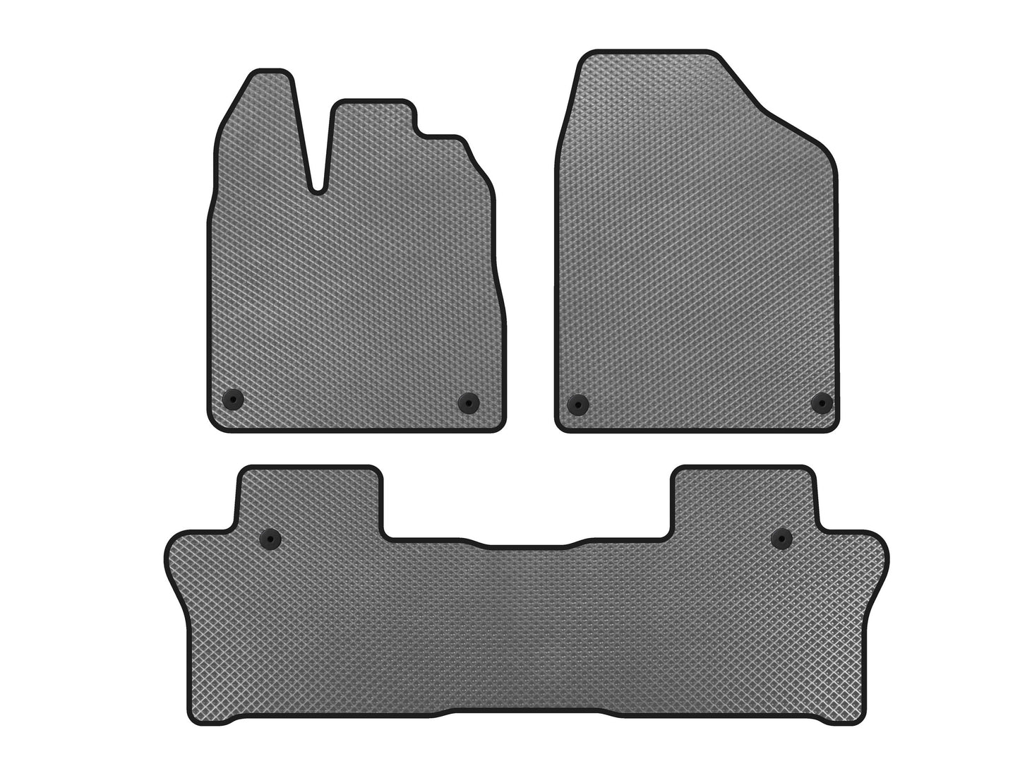 EVA Floor Mats (2 Rows, Gray) for Honda Pilot 2015-2022 - image 1