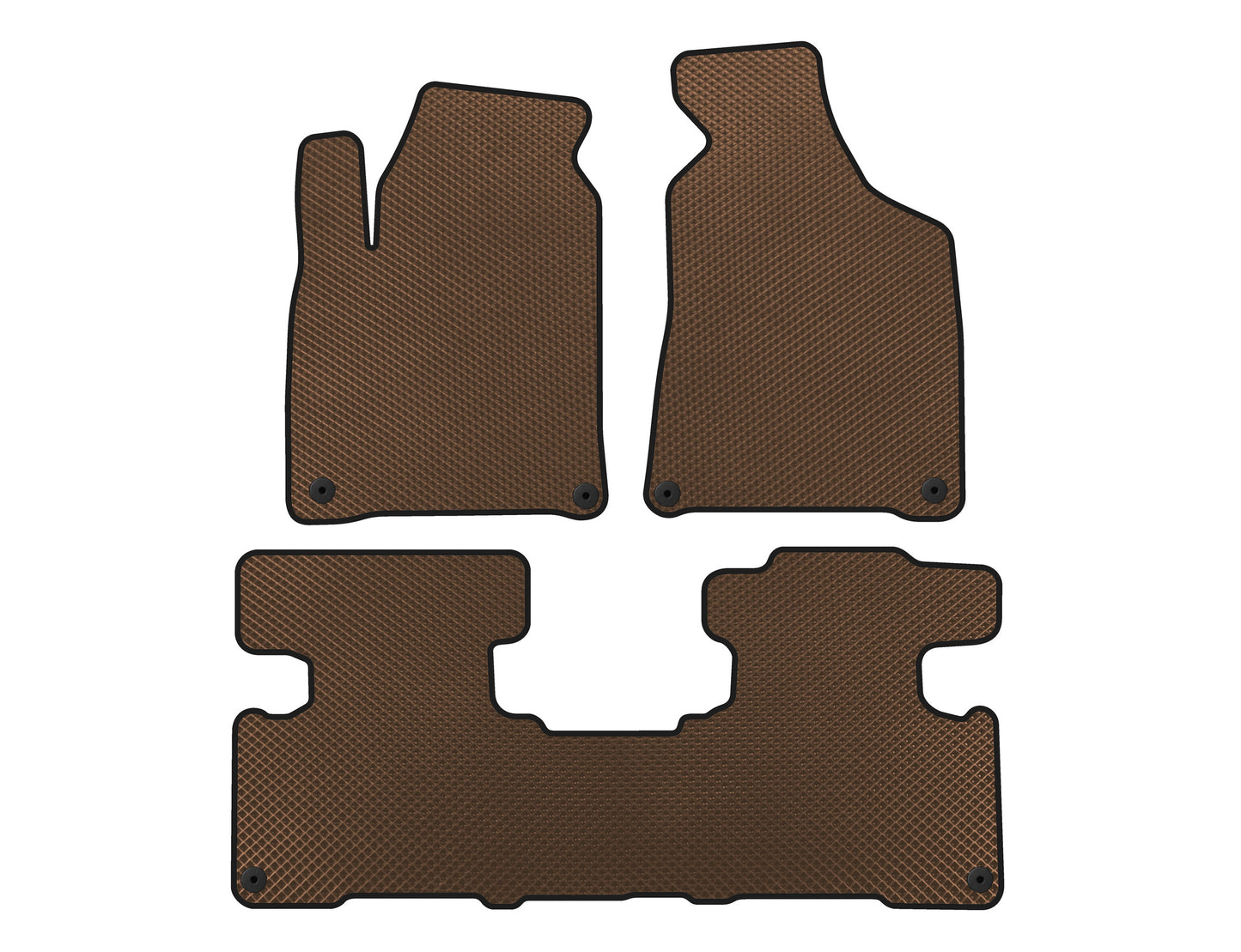 EVA Floor Mats (2010-2016, Brown) for SsangYong Korando 2010-2019 - image 1