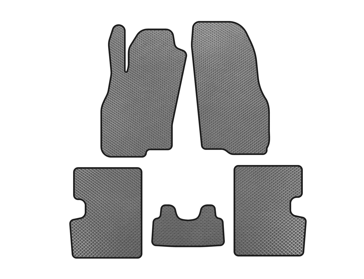 EVA Floor Mats (HB, 5-Door, Pre-Facelift, Gray) for Fiat Punto Grande/EVO 2006-2018 - image 1