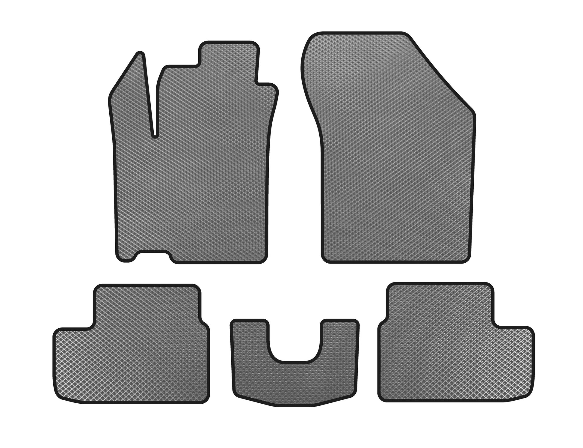 EVA Floor Mats (HB, Gray) for Opel Agila 2007-2015 - image 1