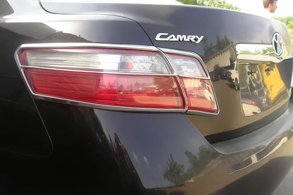 Chrome Tail Light Covers (2 pcs, plastic) for Toyota Camry 2006-2011 - image 1