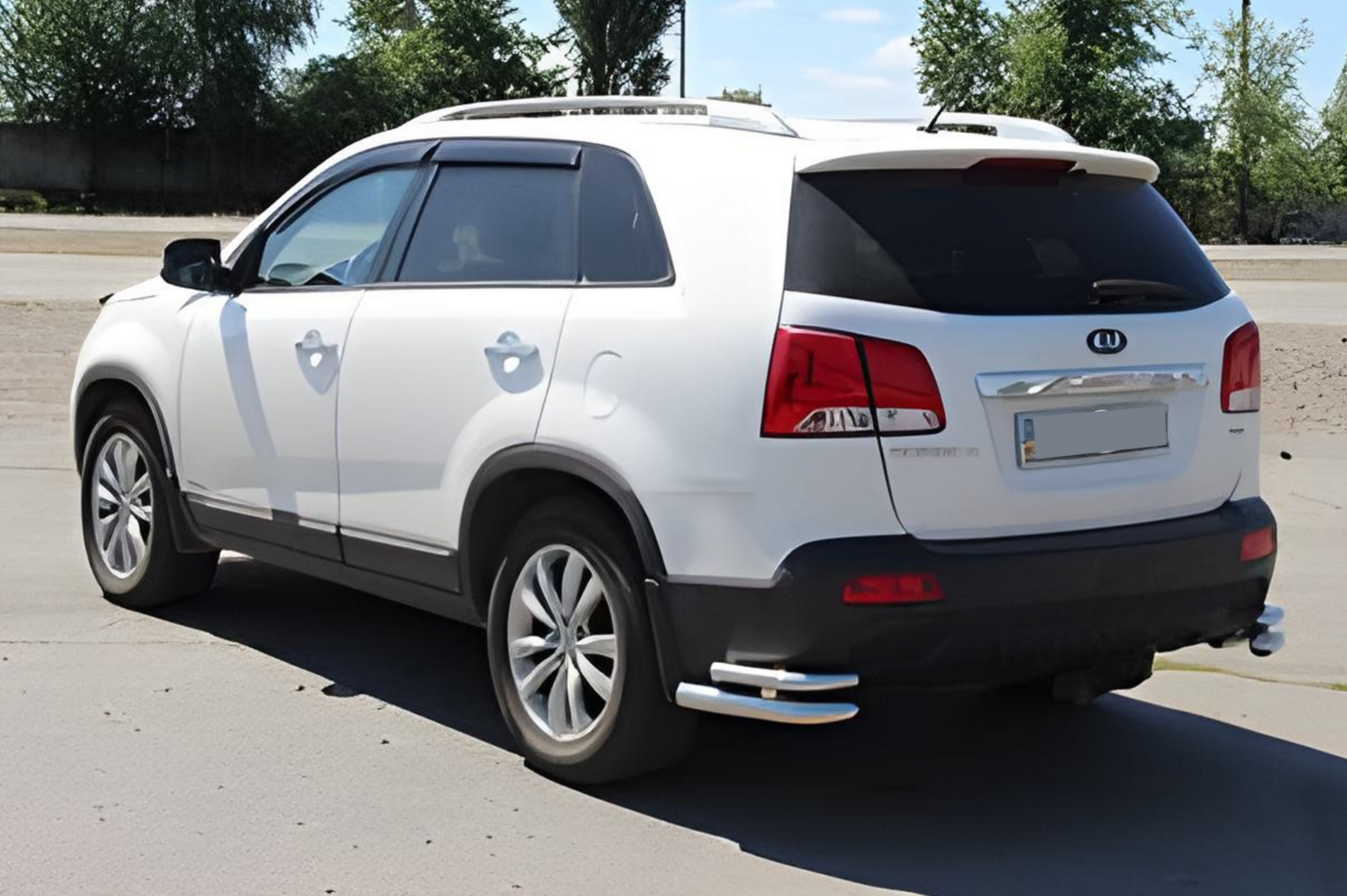 Rear Double Corner Bars AK003-Double (Stainless Steel) for Kia Sorento II XM 2009-2014 - image 2