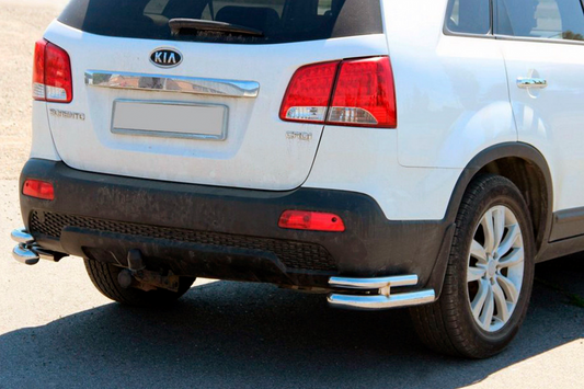 Rear Double Corner Bars AK003-Double (Stainless Steel) for Kia Sorento II XM 2009-2014 - image 1