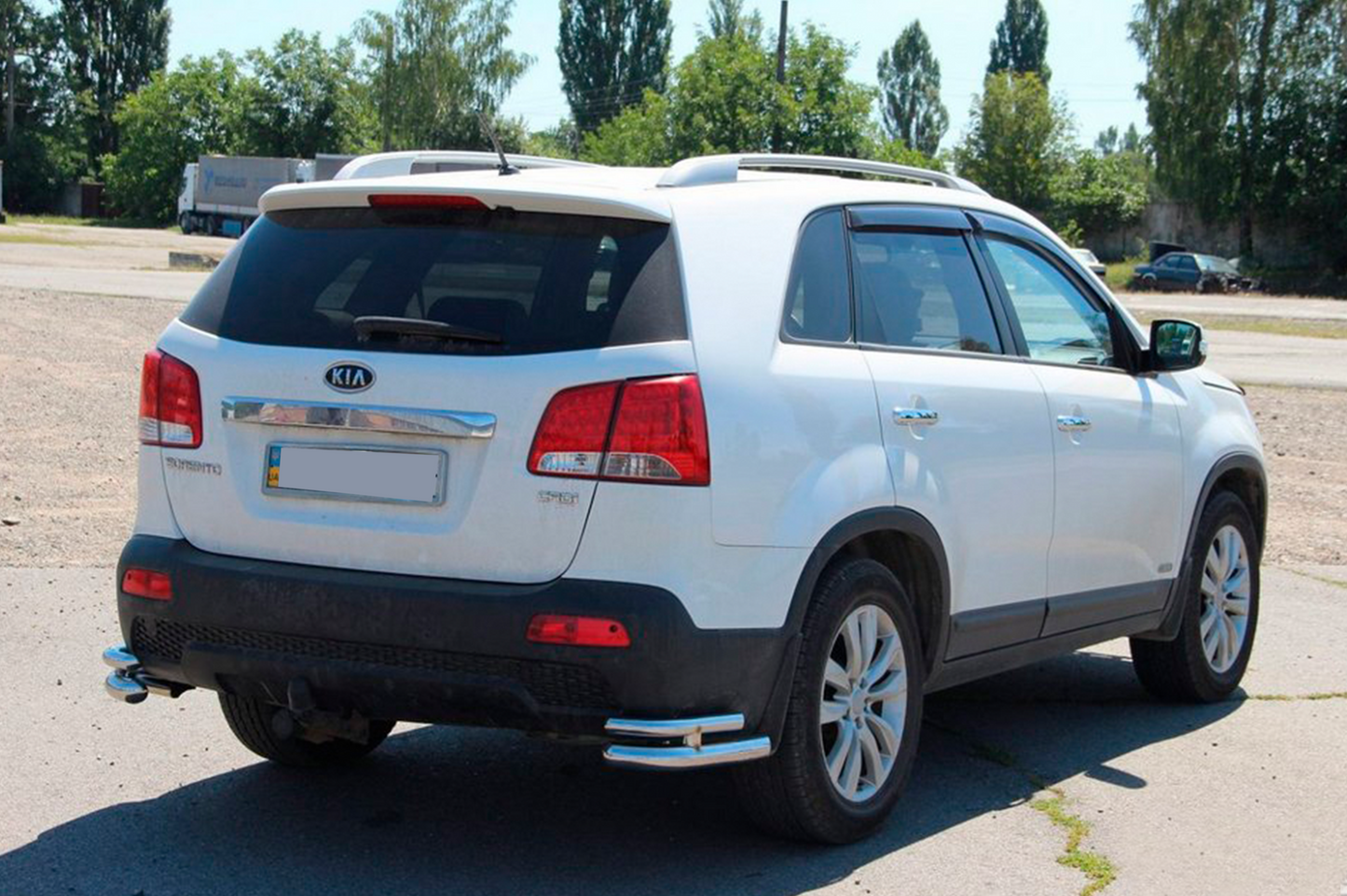 Rear Double Corner Bars AK003-Double (Stainless Steel) for Kia Sorento II XM 2009-2014 - image 4