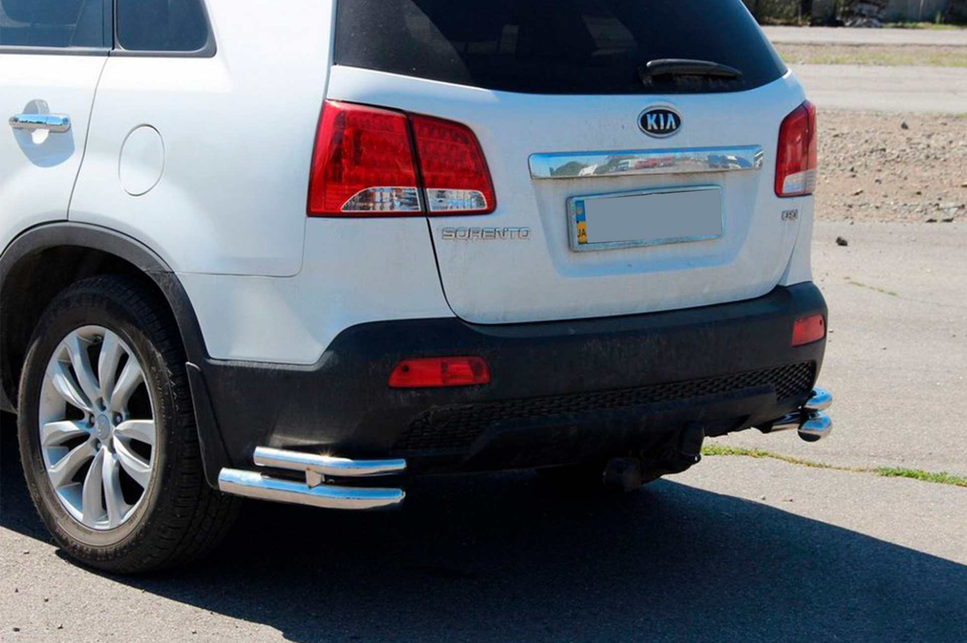 Rear Double Corner Bars AK003-Double (Stainless Steel) for Kia Sorento II XM 2009-2014 - image 5