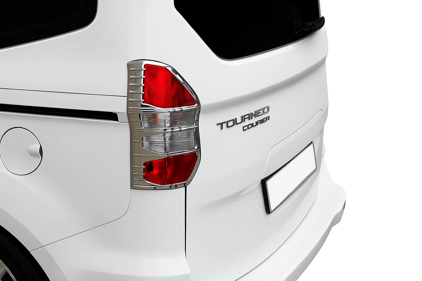 Chrome Tail Light Covers (2 pcs, plastic) for Ford Courier 2014-2023 - image 1