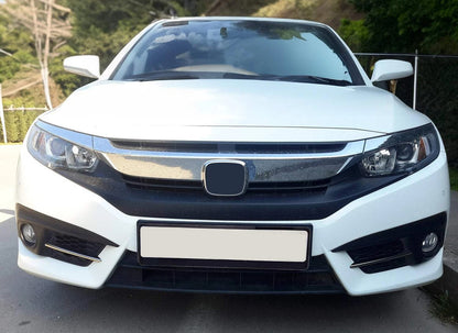 Fog Light Covers OmsaLine (2 pcs, Stainless Steel) for Honda Civic Sedan X 2016-2021 - image 3