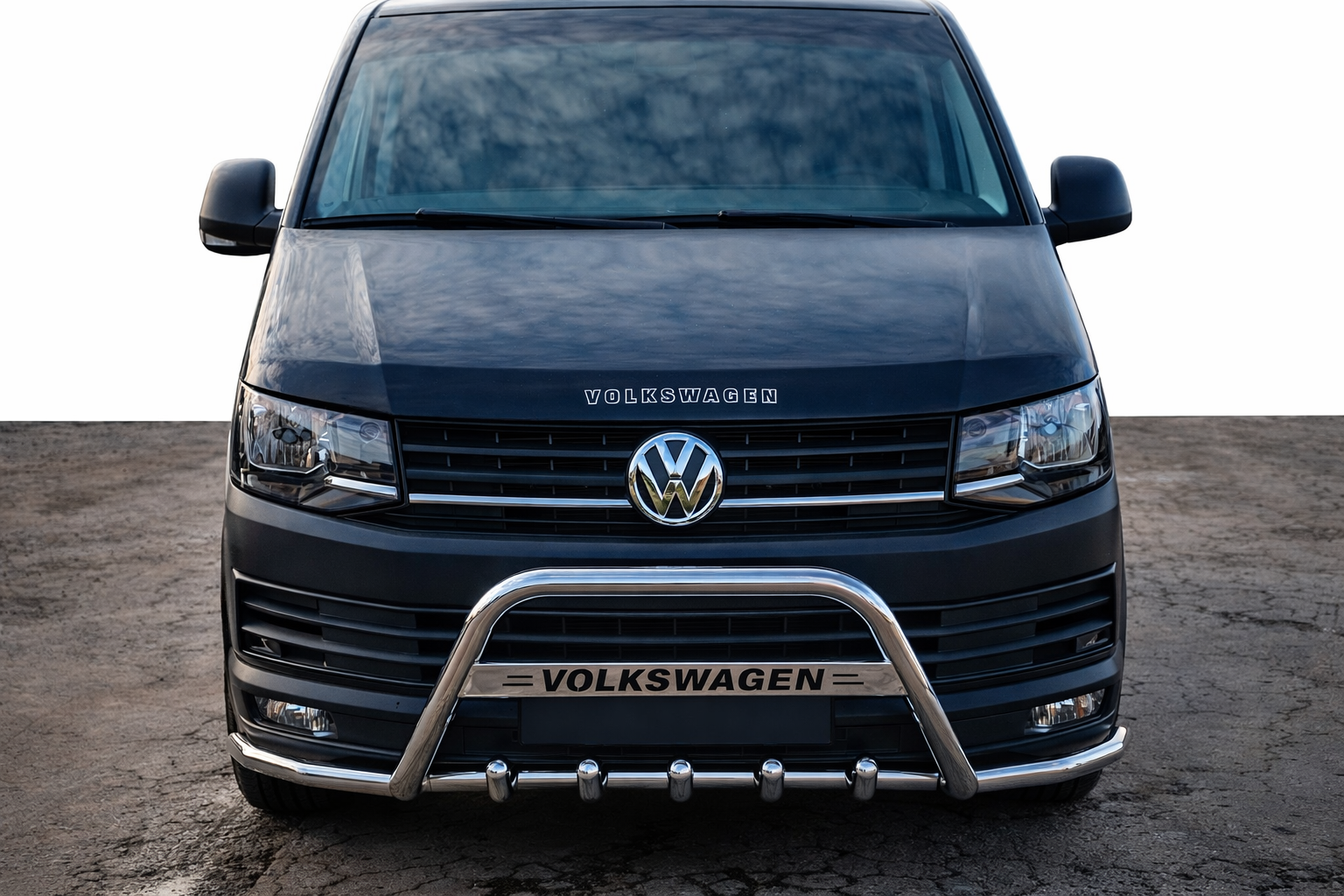 Bull Bar WT004-ST (Stainless Steel) for Volkswagen T6 2015-2024 - image 1