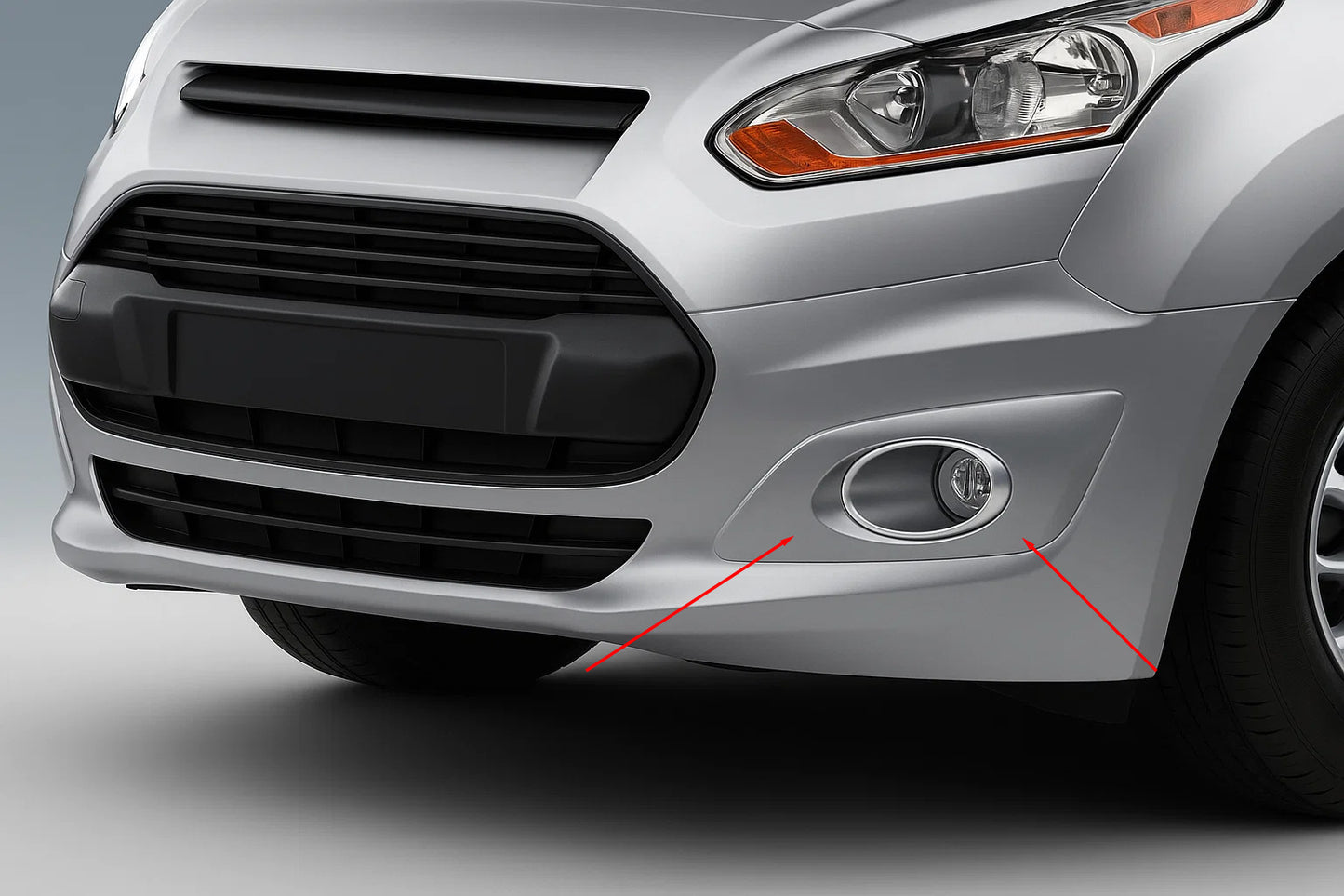 Fog light covers (2 pcs, stainless steel) for Ford Connect 2014-2021 - image 1