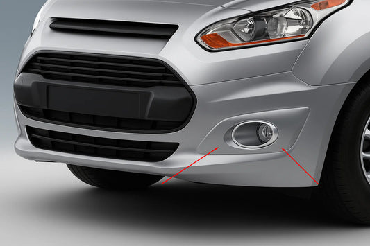 Fog light covers (2 pcs, stainless steel) for Ford Connect 2014-2021 - image 1