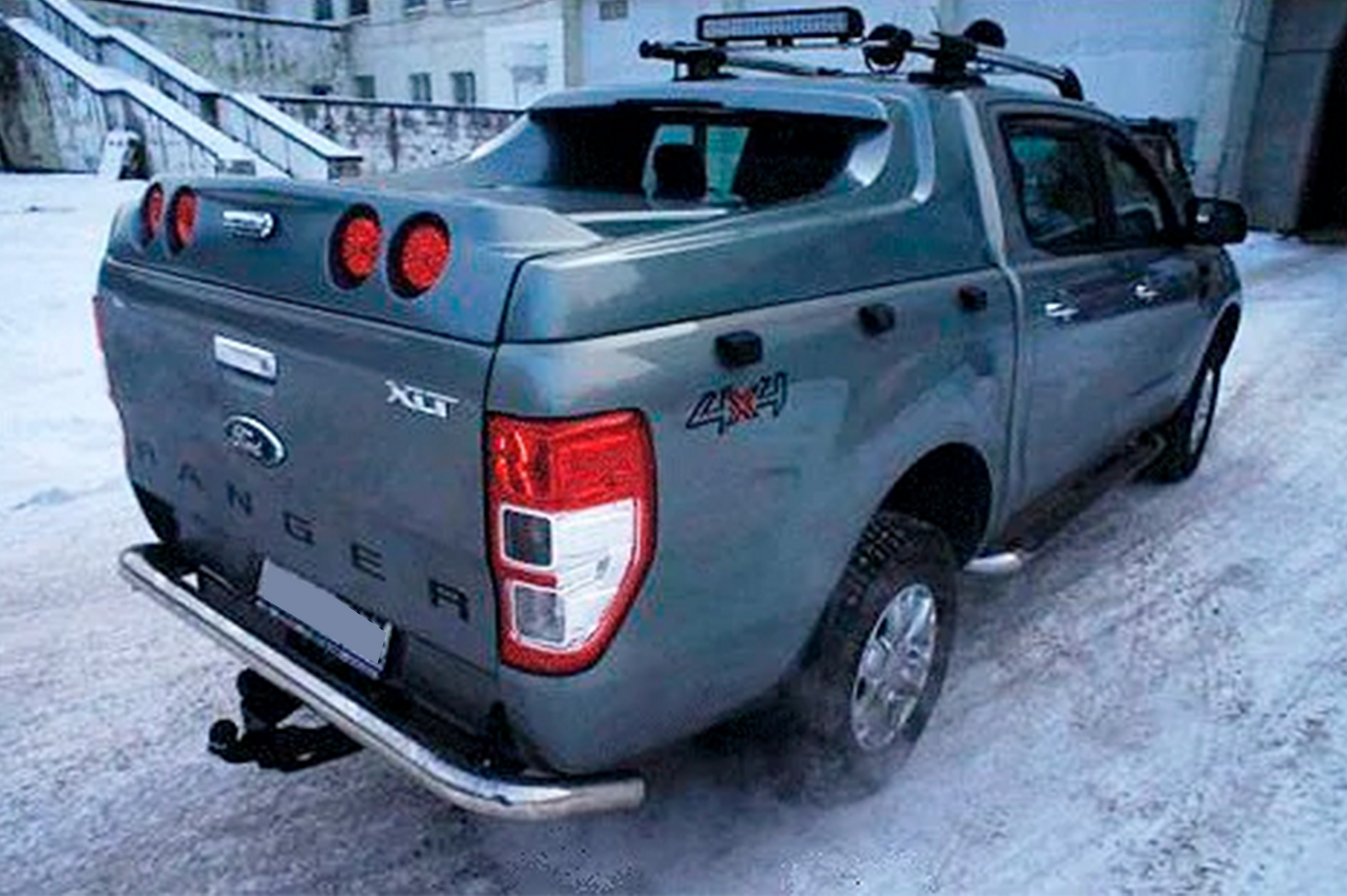 Rear Guard AK005 (2011-2018, Stainless Steel) for Ford Ranger 2011-2022 - image 3