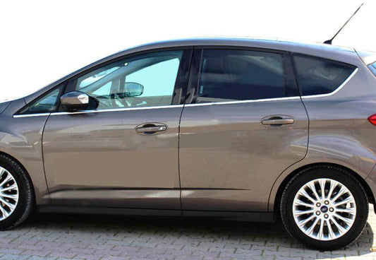 Glass edging (8 pcs, stainless steel) for Ford C-Max/Grand C-Max 2010-2019 - Reelken Auto