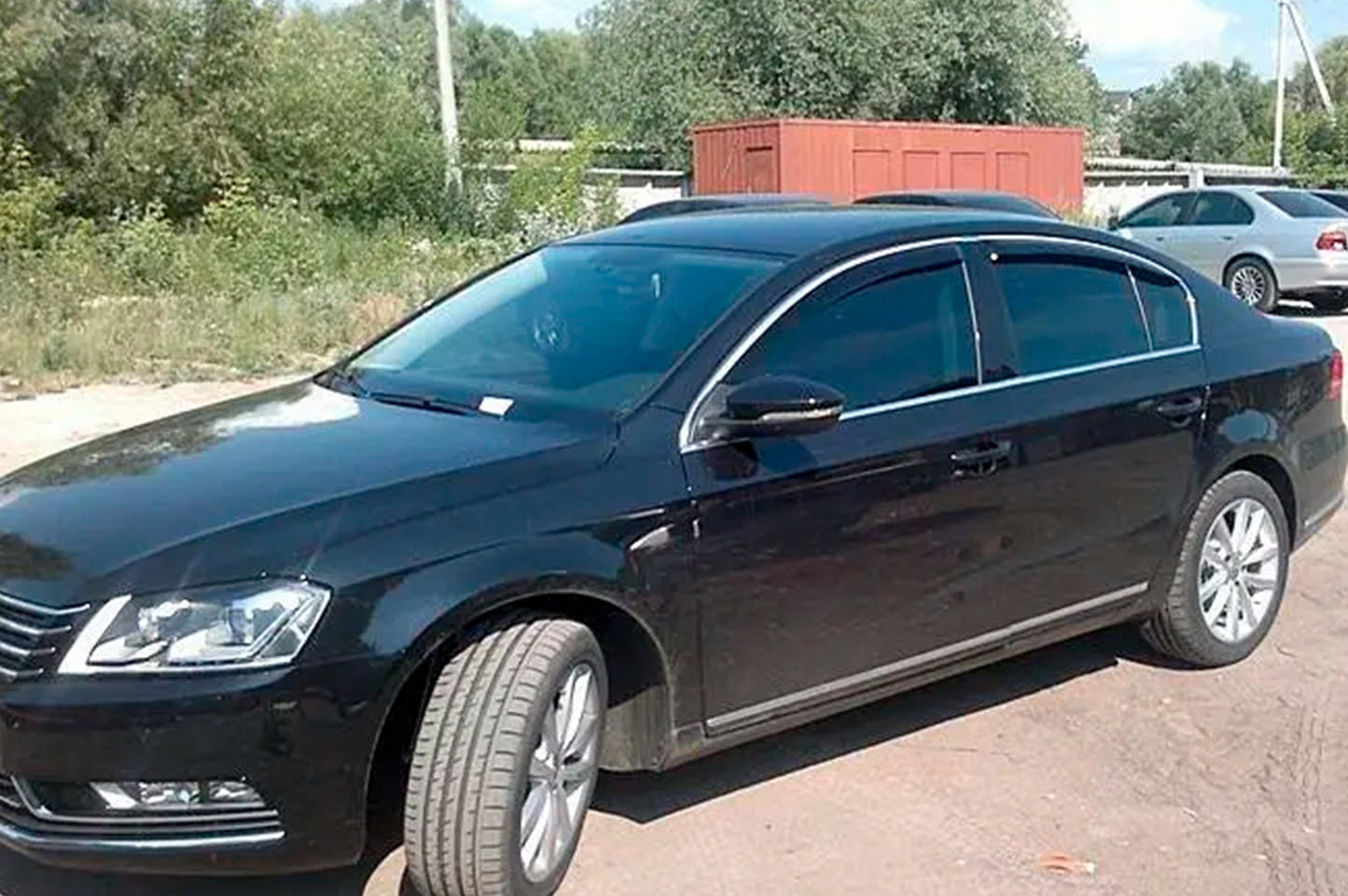 Window Deflectors with Chrome Trim SW (4 pcs, EU, HIC) for Volkswagen Passat B7 2012-2015 - image 3