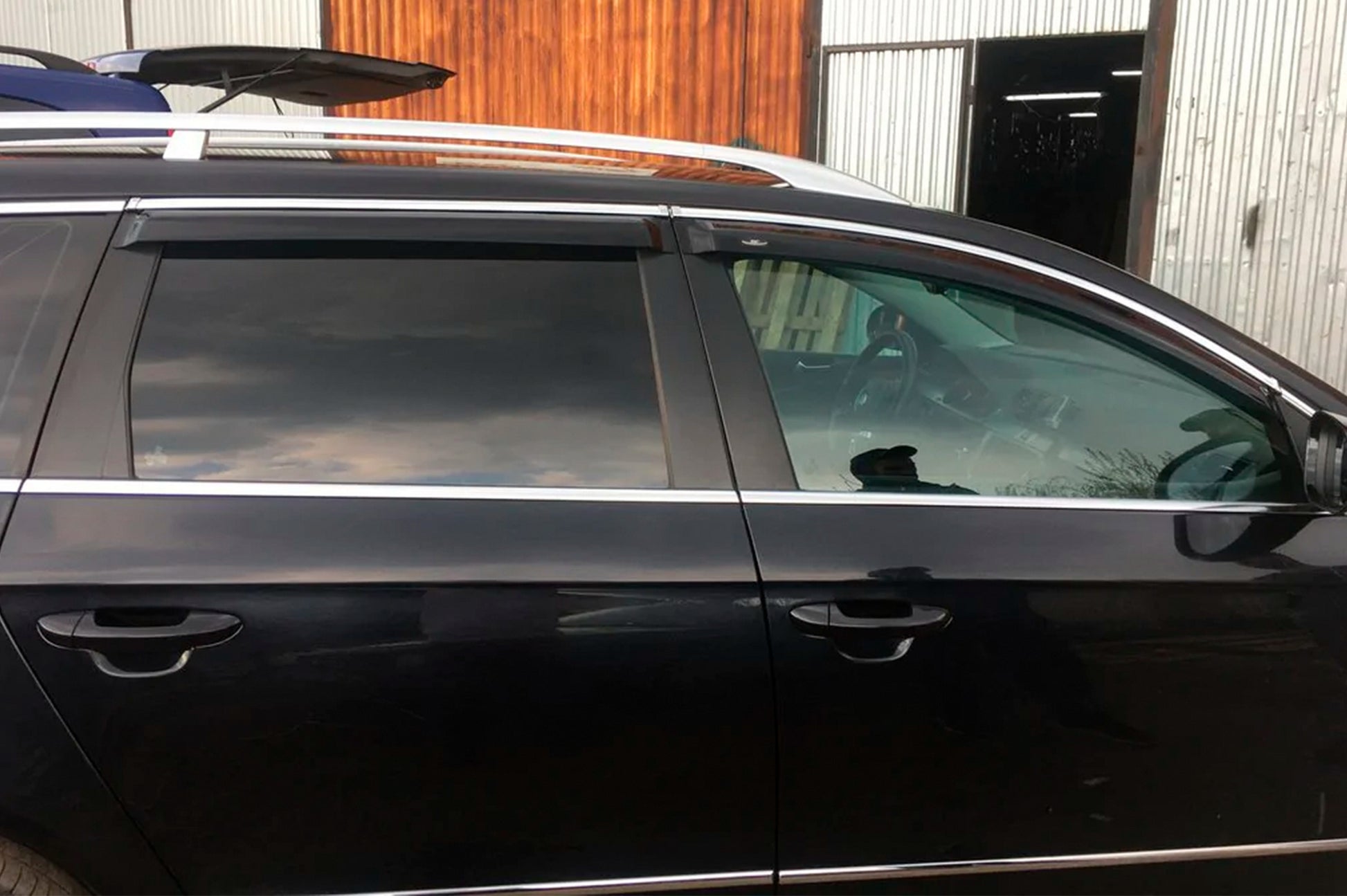 Window deflectors with chrome trim SW (4 pcs, HIC) for Volkswagen Passat B6 2006-2012 - image 5