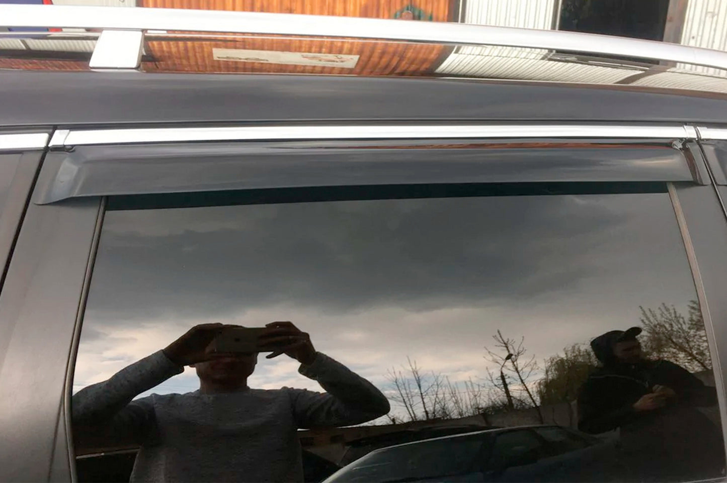 Window deflectors with chrome trim SW (4 pcs, HIC) for Volkswagen Passat B6 2006-2012 - image 4