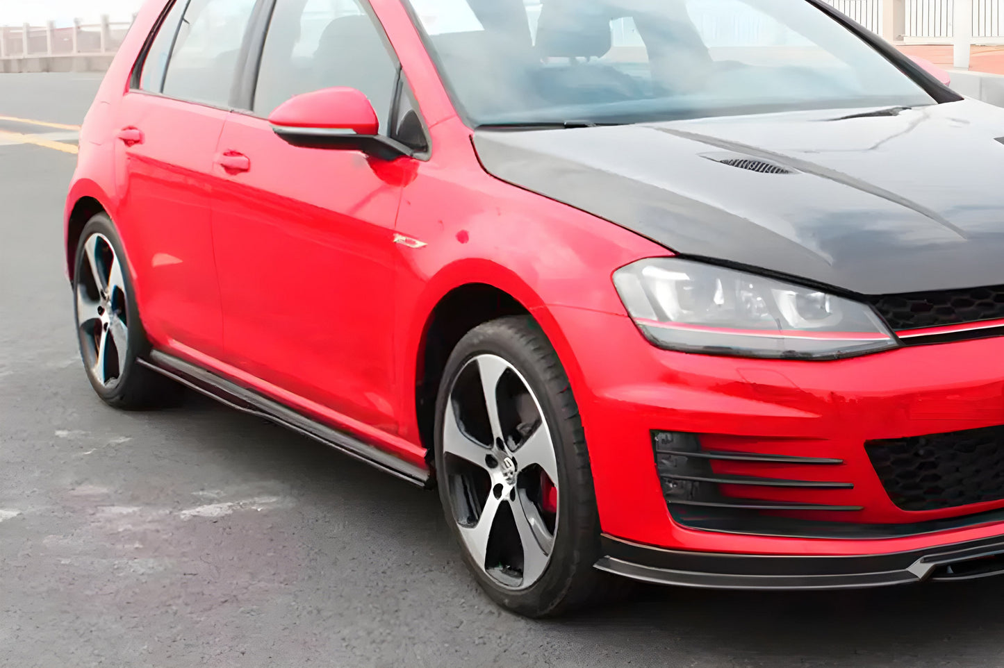 Side Skirts (for GTI HB 2012-2017, Carbon) for Volkswagen Golf 7/E-Golf 2012-2020 - image 1