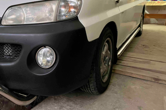 Side Bars BB002 (2 pcs, Stainless Steel) for Hyundai H200, H1, Starex 1998-2007 - image 1