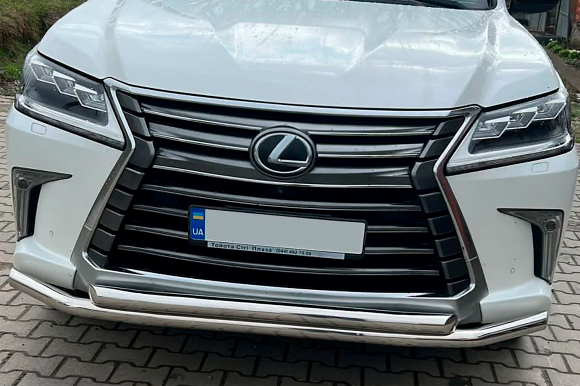 Front Bull Bar ST014 (2015+, Stainless Steel) for Lexus LX570/450d 2008-2022 - image 4