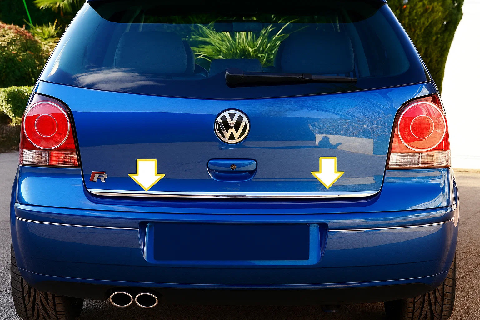 Trunk trim 2005-2009 stainless steel for Volkswagen Polo 2001-2009 - image 1