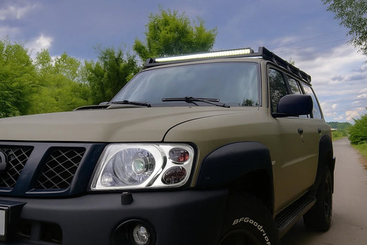 Headlight Covers (2001-2004, 2 pcs) for Nissan Patrol Y61 1997-2011 - image 1