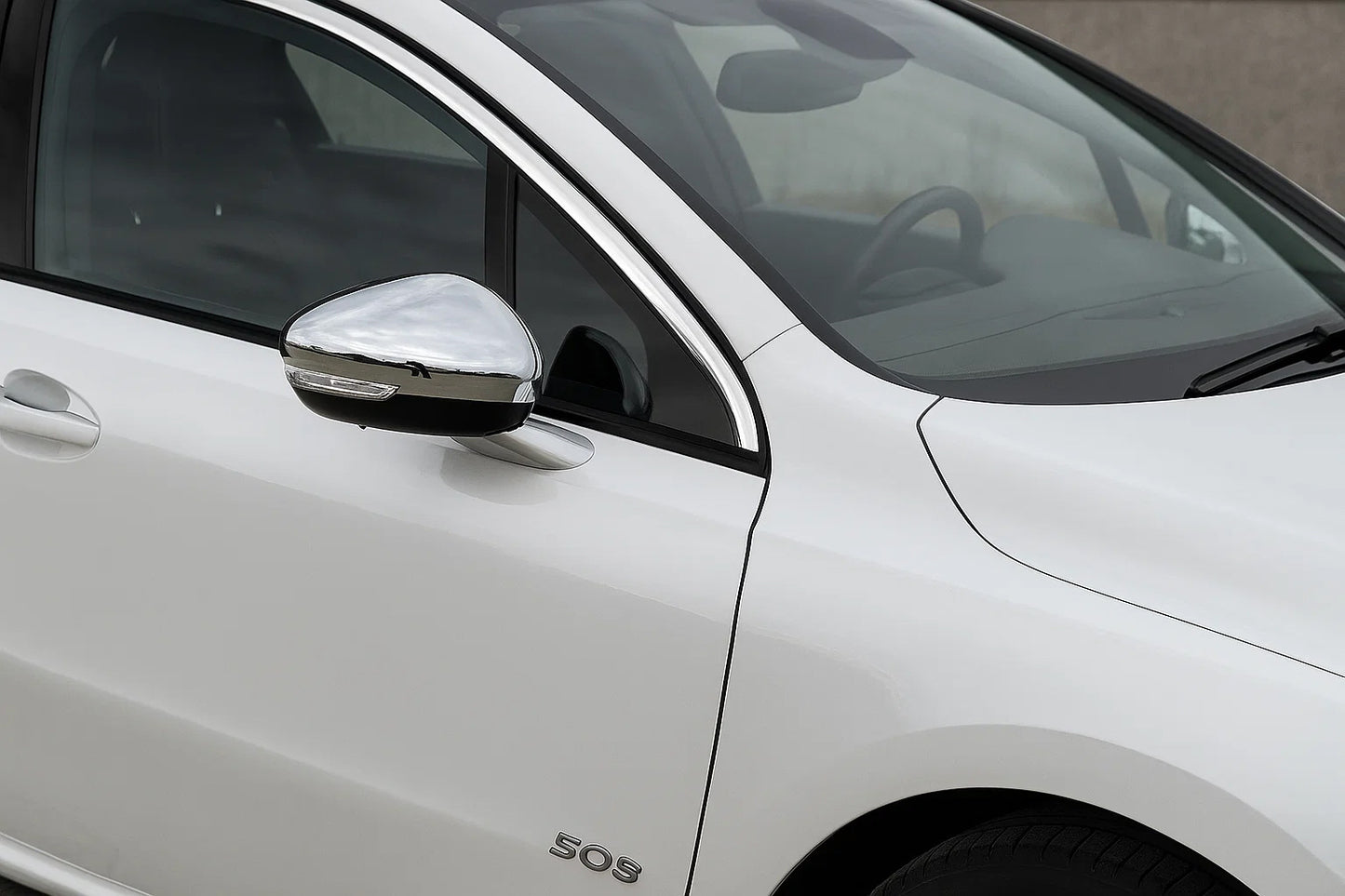 Mirror Covers (2 pcs, Stainless Steel) for Peugeot 508 2010-2018 - image 1