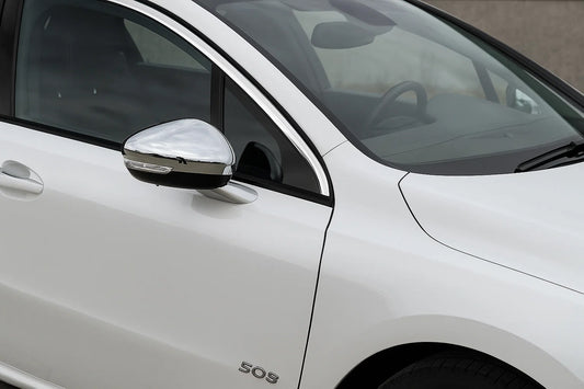 Mirror Covers (2 pcs, Stainless Steel) for Peugeot 508 2010-2018 - image 1