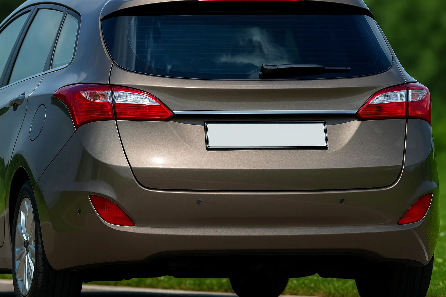 Chrome trim above license plate (SW, stainless steel) for Hyundai I-30 2012-2017 - image 1