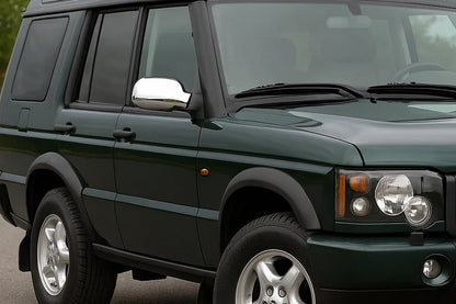 Mirror Covers (2 pcs, Stainless Steel) for Land Rover Discovery II 1998-2004 - image 1