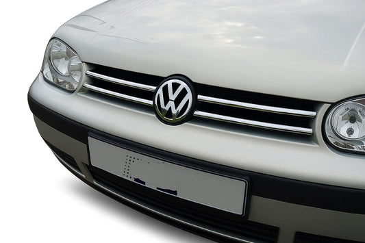 Chrome Grille Covers (4 pcs, Stainless Steel) for Volkswagen Golf 4 1997-2006 - image 1